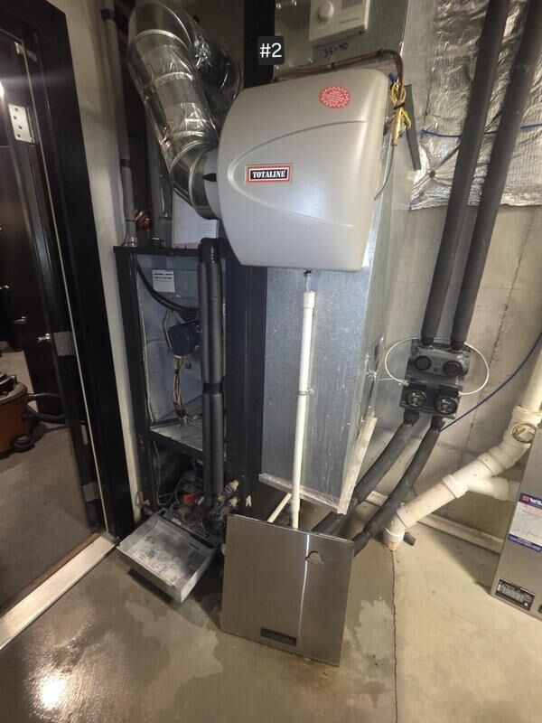 Conducted a comprehensive estimate for the installation of two geothermal systems. Inspected the current HVAC setup including an existing Totaline furnace unit with connected ductwork in the basement area and a Geo-Flo component with dual gauges and associated piping. Documented the site conditions with photographs to facilitate accurate system sizing and installation planning.