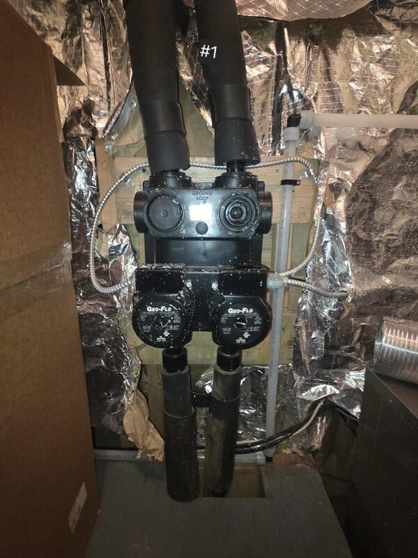 Conducted a comprehensive estimate for the installation of two geothermal systems. Inspected the current HVAC setup including an existing Totaline furnace unit with connected ductwork in the basement area and a Geo-Flo component with dual gauges and associated piping. Documented the site conditions with photographs to facilitate accurate system sizing and installation planning.