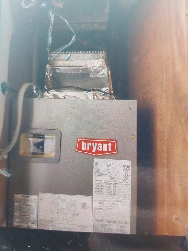 Completed installation of a Bryant complete HVAC system, including Bryant FJ5ANXA18L00 air handler with 10Kw heat and Bryant GA4SAN518 condensing unit. Installation included proper electrical connections with disconnect, whip, and fuses, with appropriate circuit breaker connections for both heating and air conditioning components. Customer retained previous 2022 air handler per request.